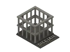 3D model dice jailu střední velikosti